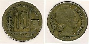 10 Centavo Argentine Republic (1861 - ) Brass 