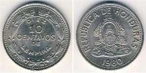 10 Centavo Honduras (1821 - ) Brass 