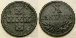 10 Centavo Estado Nuevo (Portugal) (1933 - 1974) Bronce 