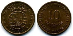 10 Centavo India portuguesa (1510-1961) Bronce 
