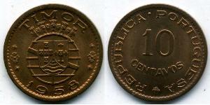 10 Centavo Timor Oriental (1702 - 1975) Bronce 