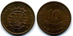 10 Centavo Portugiesisch-Indien (1510-1961) Bronze 