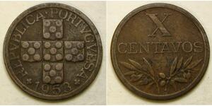 10 Centavo Second Portuguese Republic (1933 - 1974) Bronze 