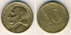 10 Centavo Brasilien Bronze/Aluminium 
