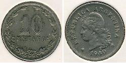 10 Centavo Argentinien (1861 - ) Cuivre/Nickel 