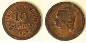 10 Centavo Erste Portugiesische Republik (1910 - 1926) Kupfer/Nickel 