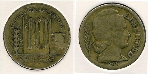 10 Centavo Argentinien (1861 - ) Laiton 