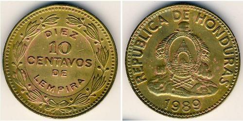 10 Centavo Honduras (1821 - ) Messing 