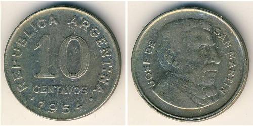 10 Centavo Argentinien (1861 - ) Acier/Nickel 