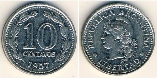 10 Centavo Argentinien (1861 - ) Nickel/Stahl 