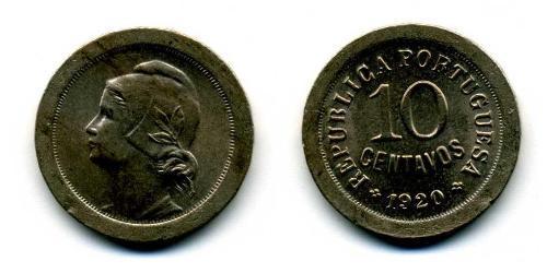 10 Centavo Primera República Portuguesa (1910 - 1926) Níquel/Cobre 