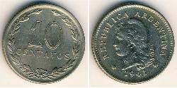 10 Centavo República Argentina (1861 - ) Níquel/Cobre 