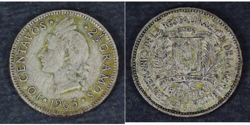 10 Centavo Dominikanische Republik Silber 