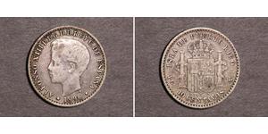 10 Centavo Puerto Rico Silber Alfonso XIII of Spain (1886 - 1941)