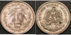 10 Centavo United Mexican States (1867 - ) Silver 