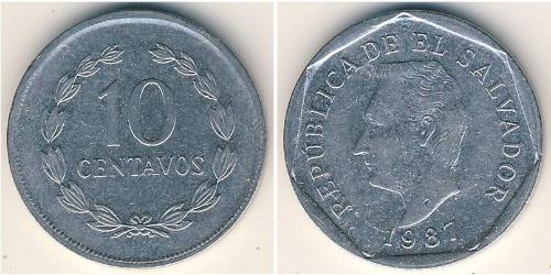 10 Centavo El Salvador (1821 - ) Stainless steel 