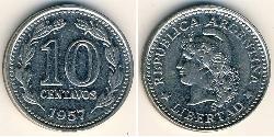 10 Centavo Argentine Republic (1861 - ) Steel/Nickel 