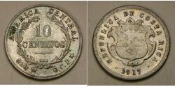 10 Centavo Costa Rica (1821 - ) 銀 