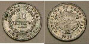 10 Centavo Costa Rica (1821 - ) 銀 