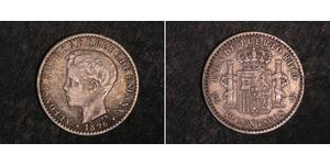 10 Centavo 波多黎各 銀 阿方索十三世 (1886 - 1941)