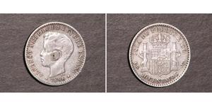 10 Centavo 波多黎各 銀 阿方索十三世 (1886 - 1941)