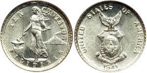 10 Centavo 菲律宾 銀 