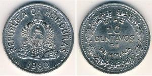 10 Centavo 洪都拉斯 (1821 - ) 黃銅 