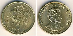 10 Centesimo Chile Brass 