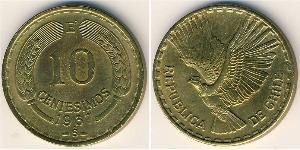 10 Centesimo Chile Brass 