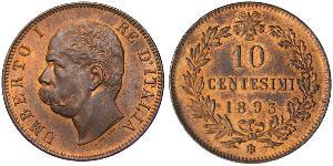 10 Centesimo Kingdom of Italy (1861-1946) Cobre Umberto I (1844-1900)