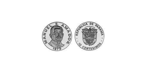 10 Centesimo Republic of Panama Copper/Nickel Manuel Amador Guerrero (1833 – 1909)
