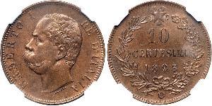 10 Centesimo Kingdom of Italy (1861-1946) Cuivre Umberto I (1844-1900)
