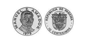 10 Centesimo Panama Cuivre/Nickel Manuel Amador Guerrero(1833 – 1909)