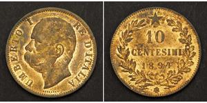10 Centesimo Kingdom of Italy (1861-1946) Rame Umberto I (1844-1900)