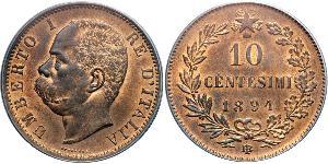 10 Centesimo Kingdom of Italy (1861-1946) Rame Umberto I (1844-1900)