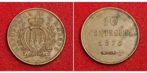 10 Centesimo 圣马力诺 (301 - ) 銅 