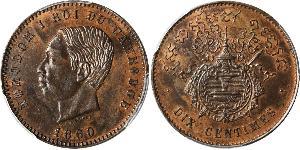 10 Centime Cambodge Bronze/Argent Norodom Ier (1834-1904)