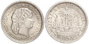 10 Centime Haiti (1804 - ) Argento 