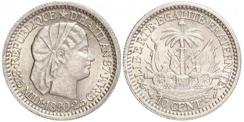 10 Centime Haiti (1804 - ) Argento 