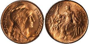 10 Centime Tercera República Francesa (1870-1940)  Bronce 