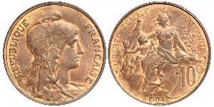 10 Centime Tercera República Francesa (1870-1940)  Bronce 