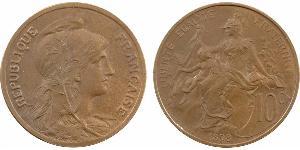 10 Centime Tercera República Francesa (1870-1940)  Bronce 