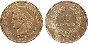 10 Centime Tercera República Francesa (1870-1940)  Bronce 