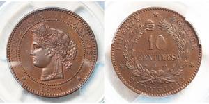 10 Centime Dritte Französische Republik (1870-1940)  Bronze 