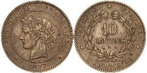 10 Centime French Third Republic (1870-1940)  Bronze 