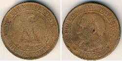 10 Centime Second French Empire (1852-1870) Bronze Napoleon III (1808-1873)