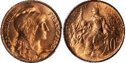 10 Centime Troisième République (1870-1940)  Bronze 