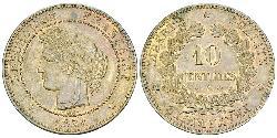 10 Centime Troisième République (1870-1940)  Bronze 