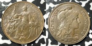 10 Centime Troisième République (1870-1940)  Bronze 