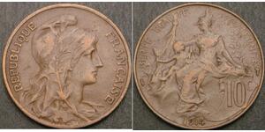 10 Centime Troisième République (1870-1940)  Bronze 